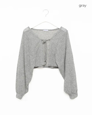 Strappy sheer bolero cardigan