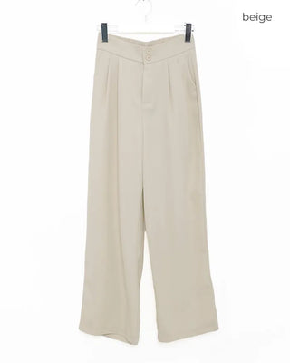 Two-button basic fit slacks