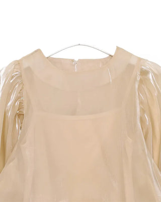 Puff-sleeve blouse