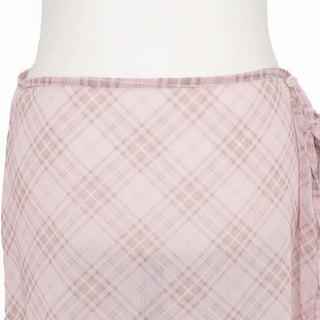Checked layered skirt
