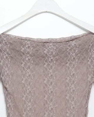 Lace sheer off-shoulder