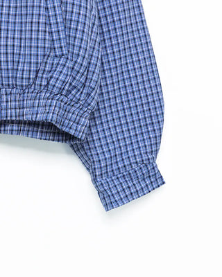 Gingham check half-zip pullover
