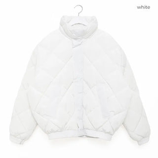 (Unisex) High-Neck Quilted Padded Jacket