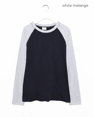 (Unisex) Raglan Sleeve Point Long Sleeve T-Shirt