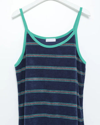 Two-tone striped mini camisole dress