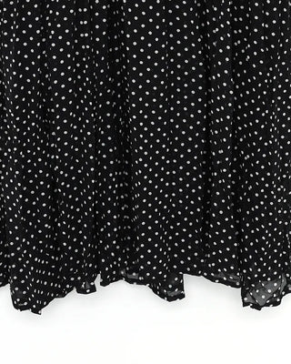 V-neck polka dot long dress