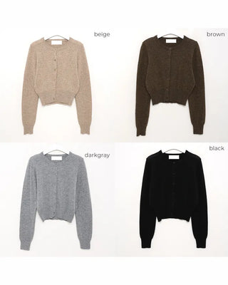 Cropped Collar Cardigan