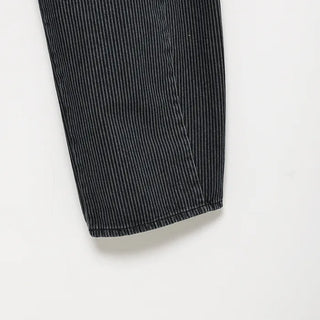 Striped denim pants