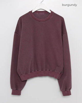 Pigmented Cropped Sweatshirt