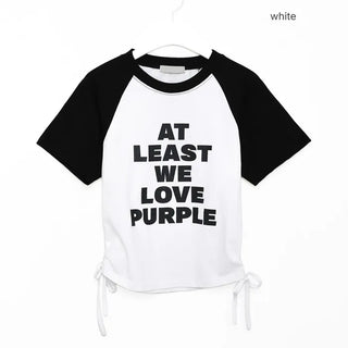 Side-shirred T-shirt
