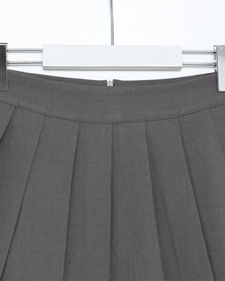 Double pleated mini skirt