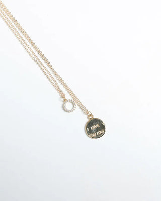 Medal layered necklace