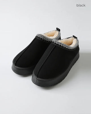 Ethnic suede platform shoes