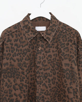 (Unisex) Leopard Half Coat
