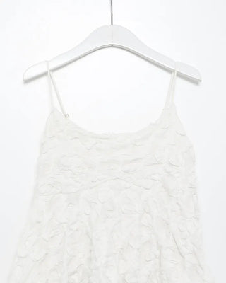 Voluminous floral lace sleeveless blouse