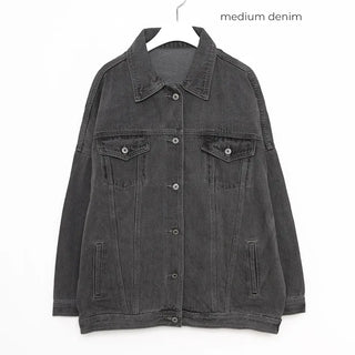 Oversized pocket denim jacket