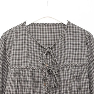 Ribbon check blouse