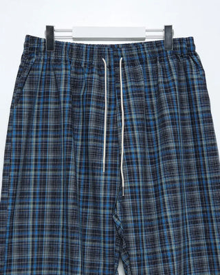 Wide-fit check easy pants
