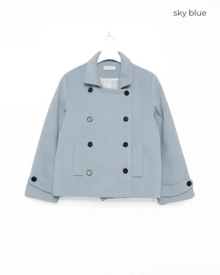 Double-collar short coat