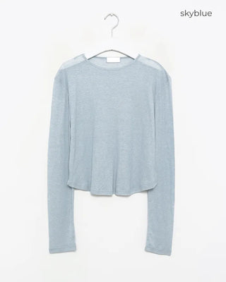 Round neck wool ribbed cut and sew