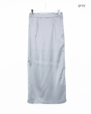 Satin long skirt