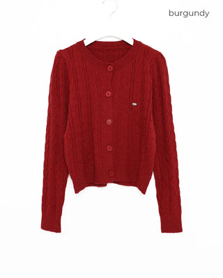 Crop Cable Knit Cardigan