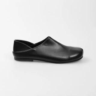 Faux leather loafers