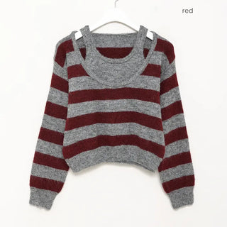 Striped layered knit