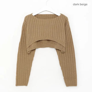 Cropped Rib Knit