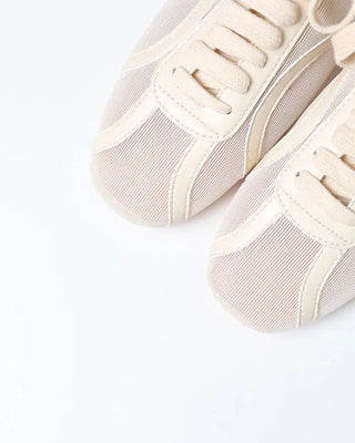 Mesh lace-up sneakers
