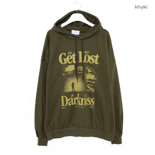 DARKNESS Print Hooded Sweatshirt
