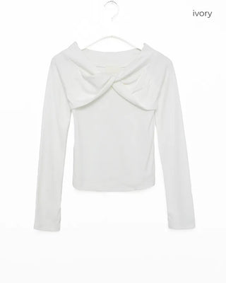 Ribbon Twist Slim T-Shirt