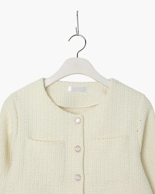 Flap pocket tweed jacket