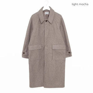 Oversized Collar Long Coat