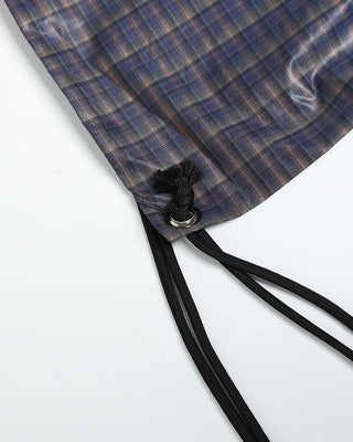 Patterned nylon drawstring bag