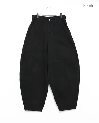 Snap pocket balloon cotton pants