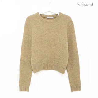 Round cropped knit