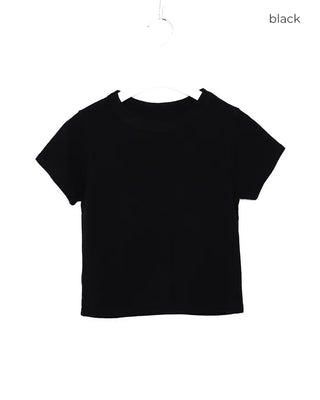 Crop Simple Short-Sleeve T-Shirt