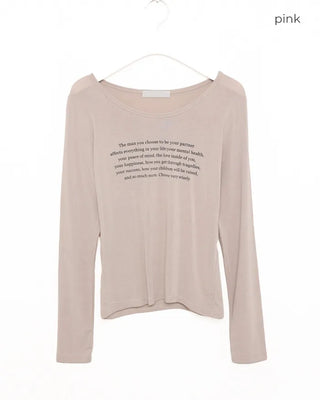 Lettering Long-Sleeve T-Shirt