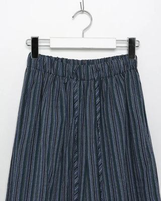 Slit Multi-Stripe Wide Easy Pants