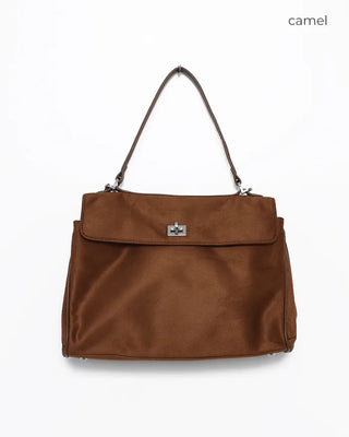 2-way one-shoulder suede Kelly bag