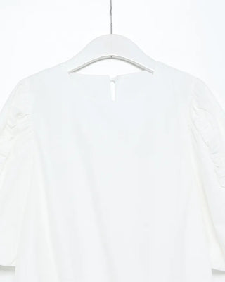 Shoulder ruffle frill blouse