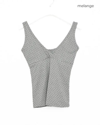 Polka Dot V-Neck Sleeveless