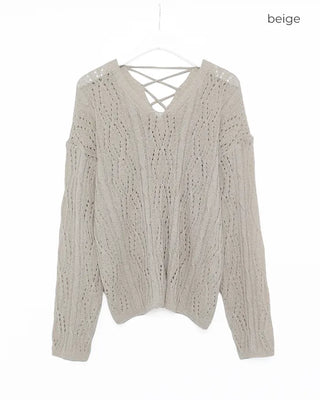 Openwork string knit