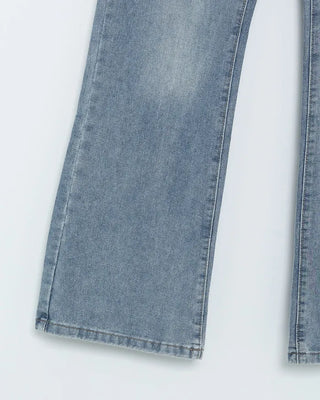 Low bootcut denim pants