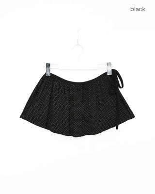 Pindot Flared Layered Skirt