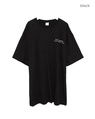 Moon print oversized T-shirt