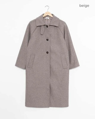 High-neck long coat
