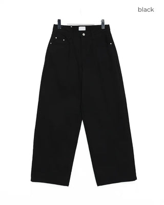 Pinstripe Wide Cotton Pants