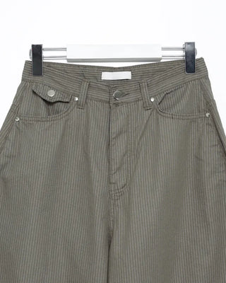 Pencil stripe back cinch balloon summer pants